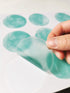 ROFARSO 120 Decals 2.2'' Cyan Polka Dots Wall Stickers | DIY Removable Peel & Stick Home Decor