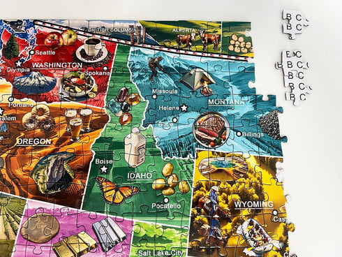 1000-Piece Playjigs USA Map Puzzle: Vibrant Journey Across America with Colorful State Details