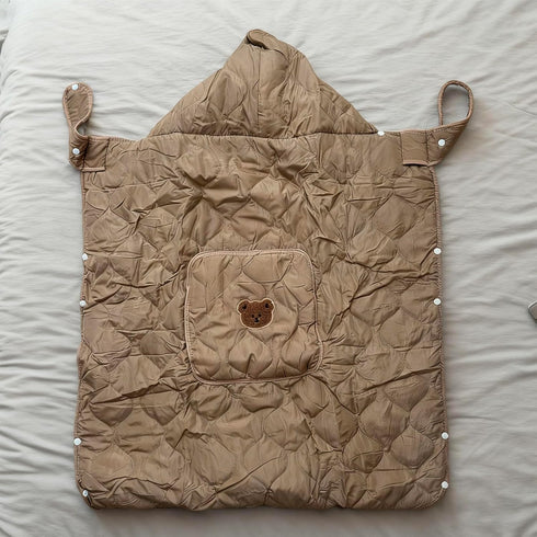 Fabater Baby Carrier Winter Cover, Water Proof & Windproof Winter Baby Bunting Bag with Big Pockets, Universal Hoodie