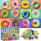 100 Pieces Puzzles for Kids Ages 4-8, Delicious Donuts Jigsaw Puzzle, Large 100 Piece for Toddler Children