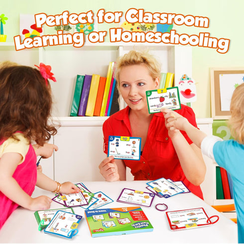 1st 2nd 3rd Torlam Phonics Flash Cards Learn to Read Spelling Reading Sight Words Phonics Games, Digraphs CVC Blends