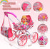 Set 12.5'' Chair&2 Set Playset 3 4 5 Baby Doll Stroller Toys with Baby Dolly, Baby Doll Accessories with Dining