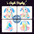 10.5'' Hopearl Colorful LED Plush Puppy Lighting Up Dog Stuffed Animal Floppy Pup Night Lights Glow in The Dark