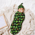 Cozy Soft Green Holiday Swaddle Blanket - Receiving Wrap for Baby Girls and Boys