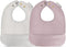 Set of 3 Vegan Leather Soft Silicone Free Baby Bibs with Pocket for Feeding, Drooling, and Easy Clean