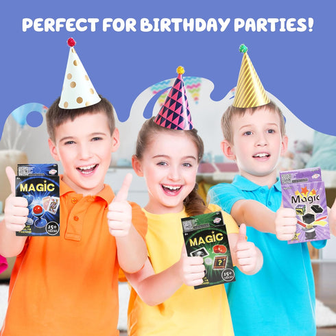 Playkidz 24 Packs of Magic Trick for Kids - Party Favors Magic Set with Over 15 Simple Tricks for Fun