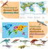 50 3 4 5 6 7 8 12 BIWASE Dinosaur Toys Book with PCS Different Dinosaurs Figures & Pokers,Interactive Perfect for Kids