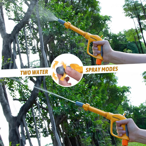 Kids Clean Car Washer Toys with Scraper, Sponge, and Towel - Pretend Play Car Wash Gun for Boys and Girls Gift