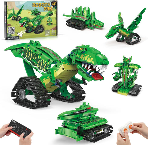 5 in 1 Dinosaur Toy for 6-12 Years Old Kids Boys, Robot