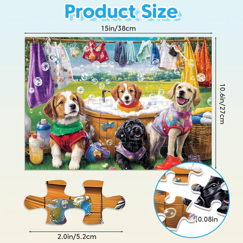 Jeacirio 4-Pack 100 6-8 8-10 100 4-6, Piece Puzzles for Kids Ages Year Old Large Piece Puzzles for Seniors Pieces