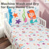 EVERYDAY KIDS Toddler Sheet Set - Fitted Sheet and Pillowcase - Undersea Mermaids Adventure - Soft Microfiber