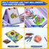 All in One Art Supplies with Trifold Easel, Art Set with Drawing Kit, Coloring Book, Paper Cutting, and Origami Kit