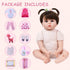 Lifelike Reborn Baby Dolls, 22 Inch Realistic Silicone Doll with Feeding Kit Toys for Toddlers 1-3