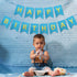 Clabby Glitter Happy Birthday Banner, Shiny Letters Hanging Signs for Party Supplies Backdrop Decoration, Blue