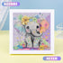 xackcme 4-8-12, Package (7x7 inch) Elephant Diamond Art Painting Kits for Kids with Frame, Animal Diamond Art for Kids