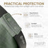 100% Organic Muslin Carseat Cover for Boys or Girls, Roman Green Baby Car Seat Cover