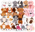 Niceup 24PCS Adopt a Puppy Party Favors Kids Mini Plush Dog Non-candy Easter
