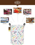HUNRUNG Collapsible Fabric Storage Basket, Waterproof Laundry Hamper with Handles, Round Storage Bin for Clothes Toys