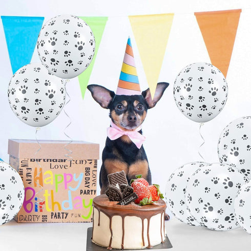 Koogel Paw Print Balloons - 100 PCS 12 Inch Dog Balloons for Birthday Party Decoration