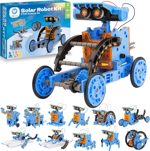 Sillbird Solar Building Robot Kit STEM Gift for Boys Aged 8-13, DIY