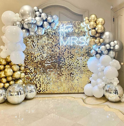 KALOR 100 Pcs 5 Inch Metallic Gold Balloons - Thick Latex Chrome Balloons for Birthday and Wedding Decorations