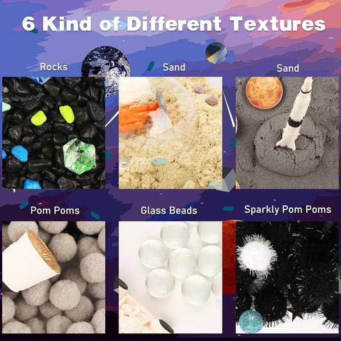 9 3 Space Themed Sensory Bin Filler,Planet Toys for Kids, Universe Solar System for Autistic Children, Space Astronauts