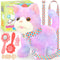 CatchCute Plush Toys Cat for Kids with Leash, Interactive Electronic Kitty That