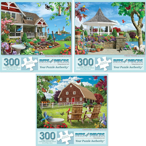 Bits and Pieces - Value Set of Three (3) 300 Piece Jigsaw
