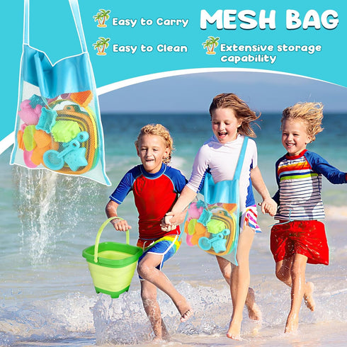 3-10, 3 Pack 24 Dreamon Beach Toys for Kids Collapsible Sand Toys Include Foldable Buckets, PCS Beach Mold and Shovels