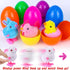 12 Pack Grastfu Jumbo Easter Eggs Filled Wind Up Toys, Colorful Plastic Egg with Wind Up Jumping Chicks Bunny Plush