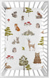 Sweet Jojo Designs Woodland Forest Animals Fitted Mini Crib Sheet - Gender Neutral Baby Nursery
