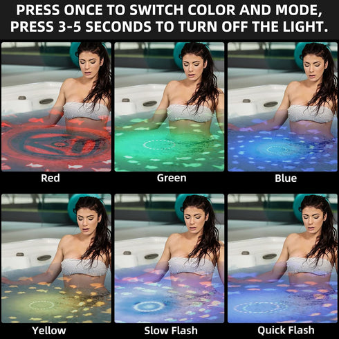 Swimming (3AAA Bathtub Floating Light, Pool Lights with Colorful Fish Pattern for Bathroom Toys, Aquariums, Various