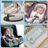 Miracle Baby Gel Car Seat Cooler Pad, Double Sides Stroller Ice Cushion, Summer Cooling Liner, Dinosaur + Lines