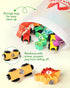 Vanmor Wooden Train Set with Dinosaur Toys - Snap-Connection Dinosaur Train, Learning Toys for 3-5 Year Old Kids