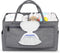 Volnamal Diaper Caddy with Wipe Dispenser One-Handed Access, Premium Diaper Organizer, Portable
