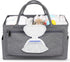 Volnamal Diaper Caddy with Wipe Dispenser One-Handed Access, Premium Diaper Organizer, Portable