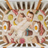 Pigsaly 27x39 Inch Crib Sheets Grunge Fruits Coffee Eggs Bacon Baby Sheet for Standard Crib Mattress Boys Girls Toddler