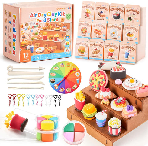 Shuttle Art Air Dry Clay for Kids - Food Store, 33 PCS