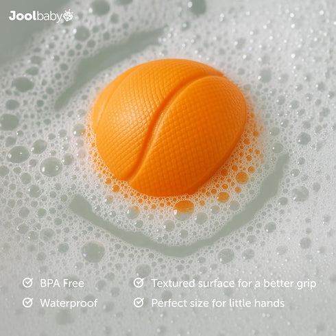 2 Jool Baby Bath Basketball Hoop for Toddlers, Kids Bathtub Toy Includes Basketball Net w/ Suction Cups, Basketballs