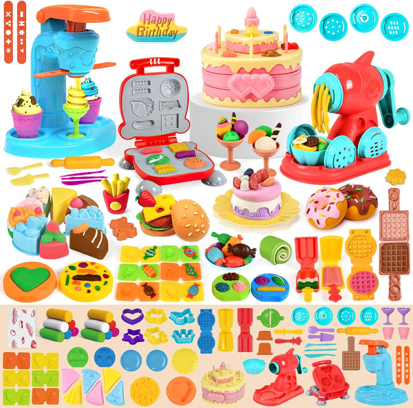 Aprilwolf 70 PCS 4 in 1 Dough Sets for Kids Ages 3-4-8,
