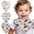 Nuby 3 Pc Baby Bibs, Muslin Reversible 100% Natural Cotton Teething Accessory for Boys and Girls