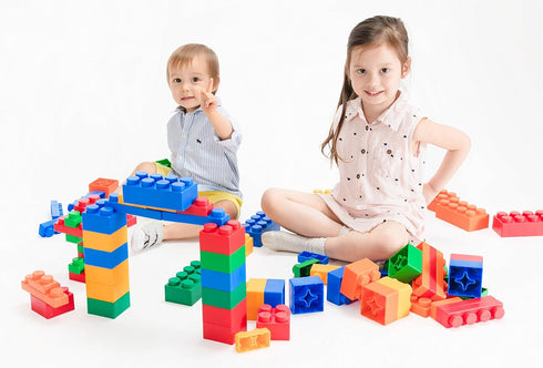 UNiPLAY Mix Soft Building Blocks, 24-Piece Set for Infant Early Learning, Ages 3 Months+