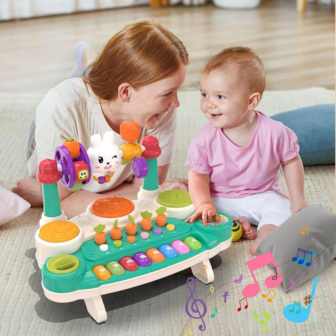 20 1 Set 6 9 12 18 1-4, 1 2 3 4 in Baby Musical Toys Interactive Piano Keyboard Drum for Month, Toddlers Educational