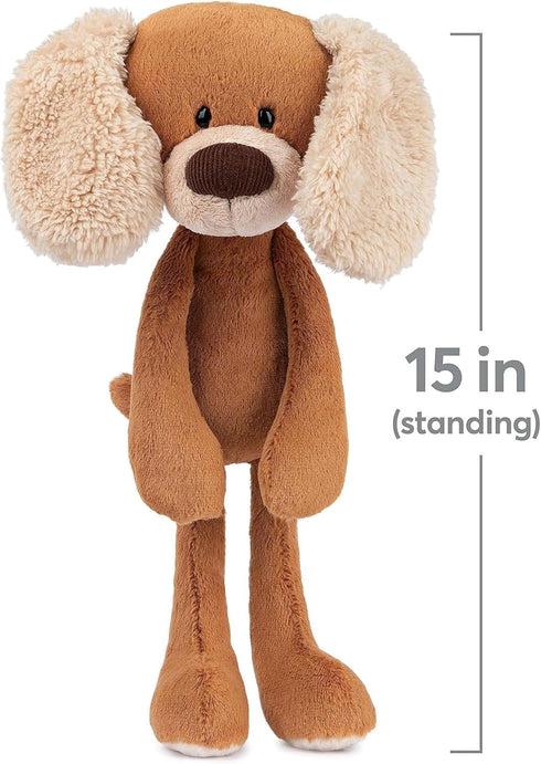 1 15" GUND Take-Along Friends, Masi Puppy Dog Plush Stuffed Animal for Ages and Up, Brown/Cream