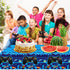PHOGARY 3 Pack Blue Video Game Tablecloth - Geek Theme Birthday Party Decorations Supplies for Kids Player, 108 x 54