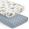 Sweet Jojo Designs Watercolor Dinosaur Dino Boy Baby Fitted Crib Sheet Set