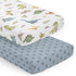 Sweet Jojo Designs Watercolor Dinosaur Dino Boy Baby Fitted Crib Sheet Set