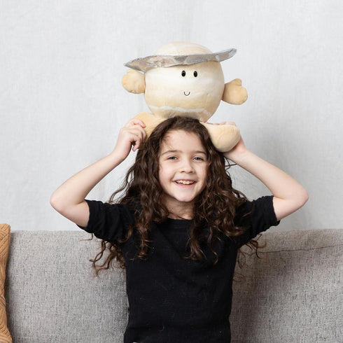 10" 0+ Celestial Buddies Saturn Buddy | Soft Stuffed Plush, Embroidered Features, Fun Planet Facts Tag for Kids STEM