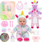 deAO 12 Inch Soft Baby Doll Backpack Glow in Dark Carrier Playset