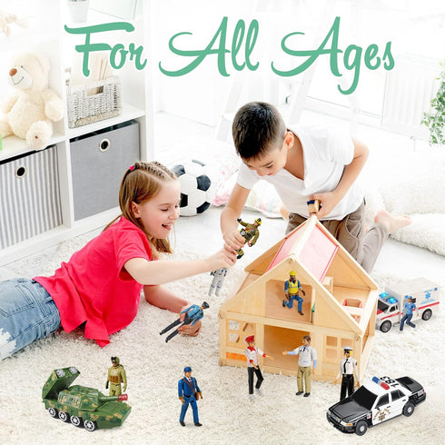 Beverly Hills Doll Collection Sweet Li’l Family Dollhouse Figures Set of 10 Action Figures for Kids